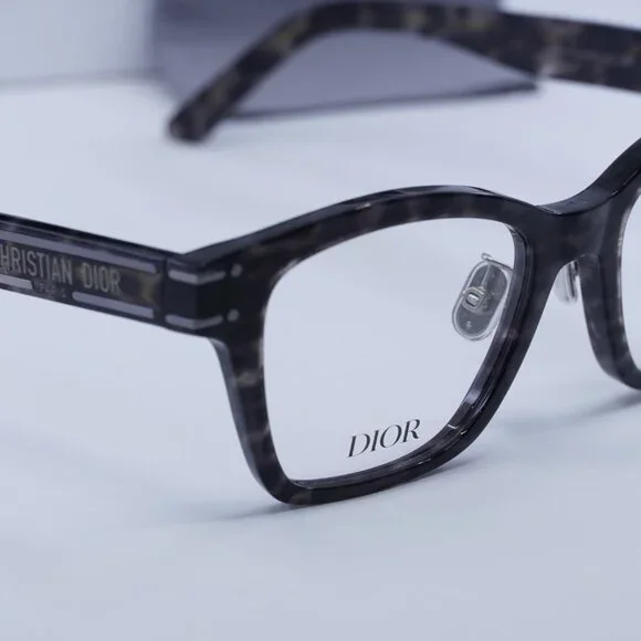 Dior DIORSIGNATUREO S2F 6800 Square Eyeglasses 53mm - Grey Leopard - Picture 2 of 11